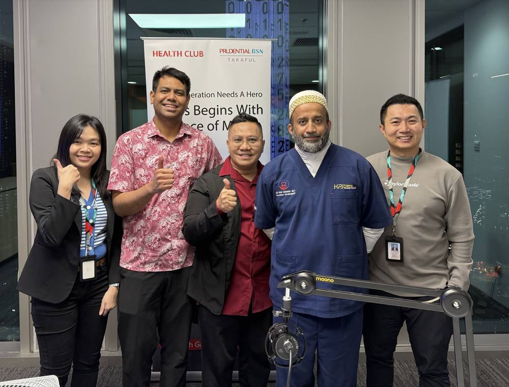 Dr. Onn with the team after a media recording